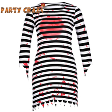 Bloody bride costume woman's halloween white costumes for party cosplay dress